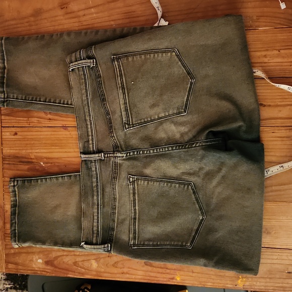 Free People overdyed green jeans very cool 29 - Picture 7 of 7